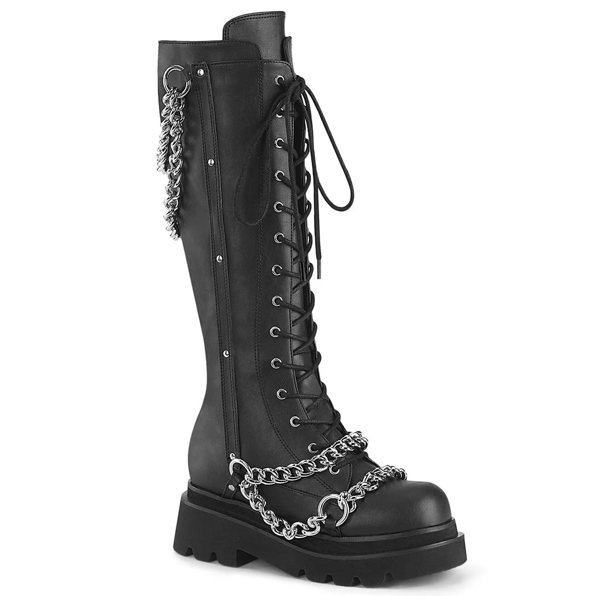 2 Inch Platform RENEGADE-215 Black Vegan Leather