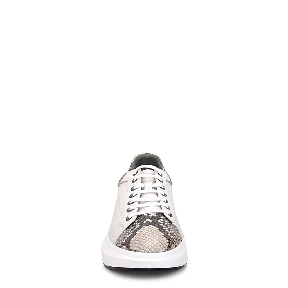 4P3PBKN - Cuadra white casual fashion python leather sneakers for women