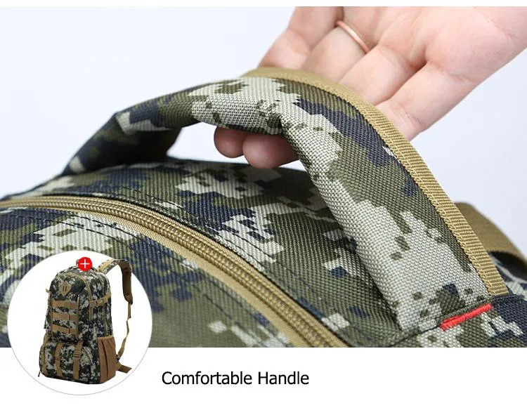 50L Military Camo Waterproof Tactical Backpack for Hiking Hunting Tour