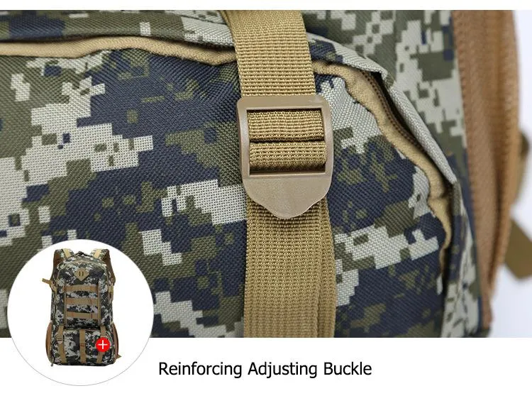 50L Military Camo Waterproof Tactical Backpack for Hiking Hunting Tour