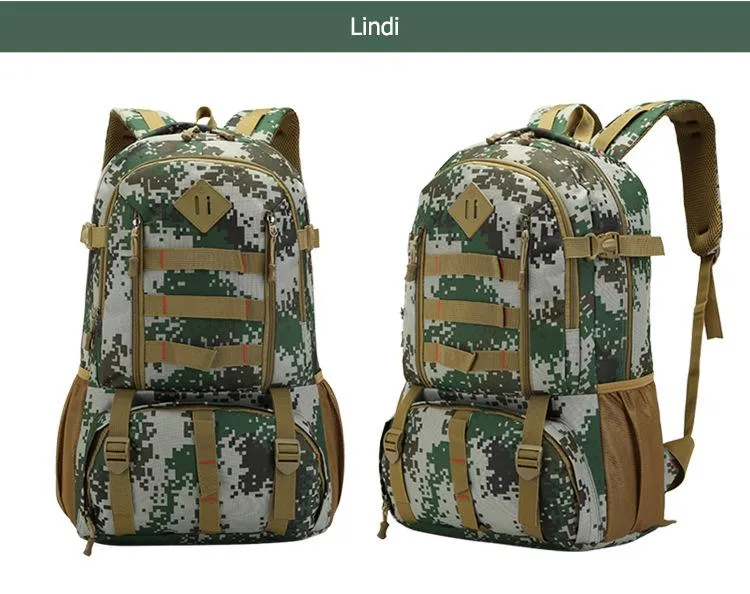 50L Military Camo Waterproof Tactical Backpack for Hiking Hunting Tour