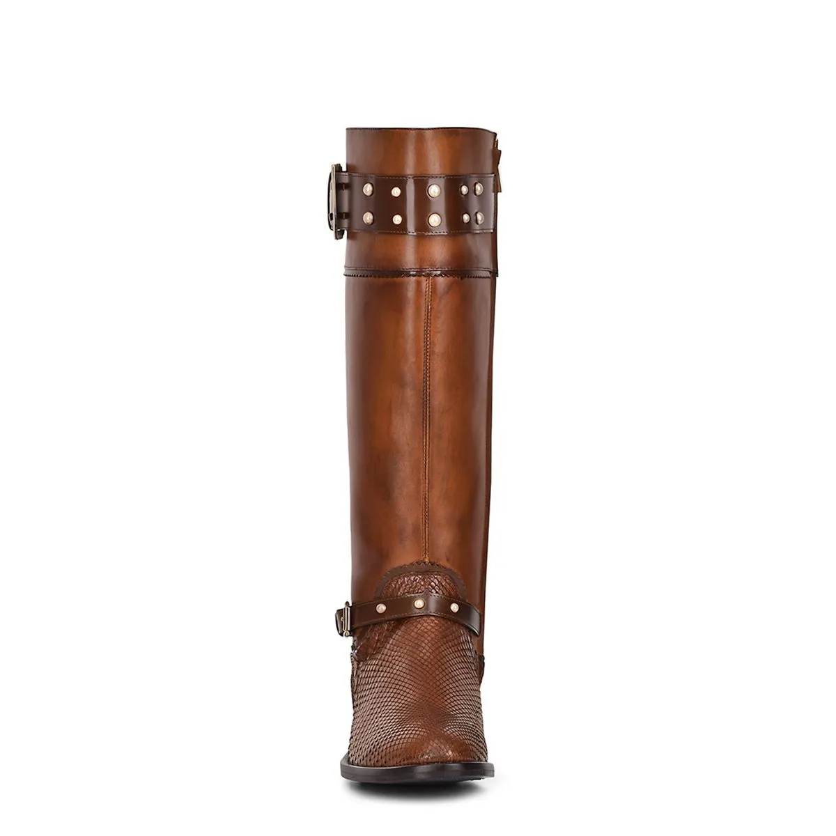 71TPMTV - Cuadra brown casual fashion python boots for women