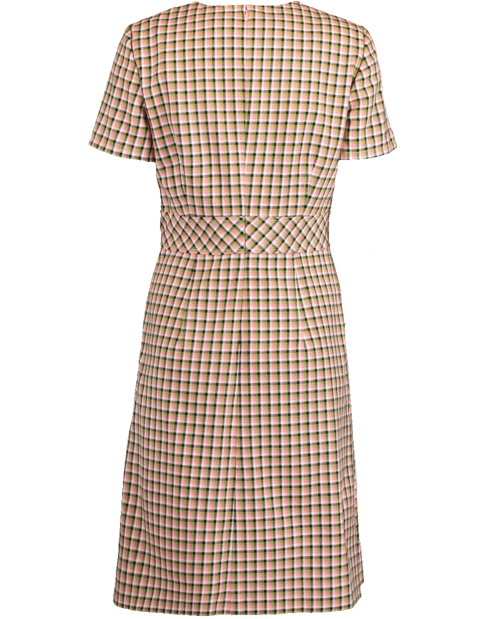 A-Line Cotton Check Dress