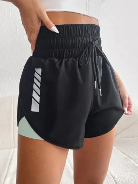 Aadhya Drawstring Waist Sports Shorts