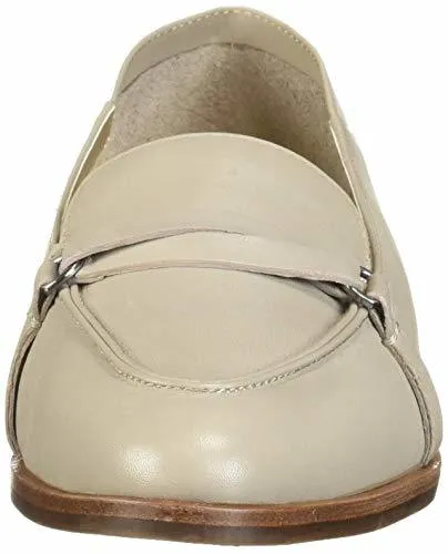 Aerosoles Women's South East Loafers Flat Stacked Heel Grey Leather Slip On