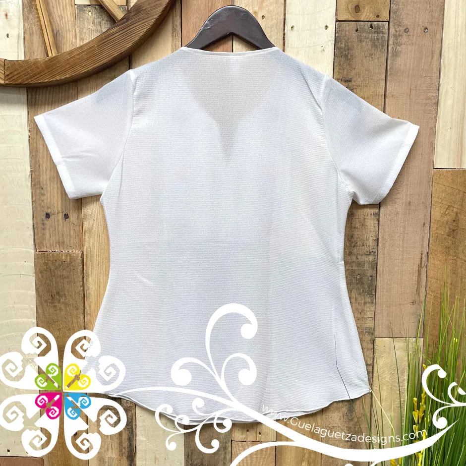 Aro Embroider Malu Short Sleeve Top- Women Top