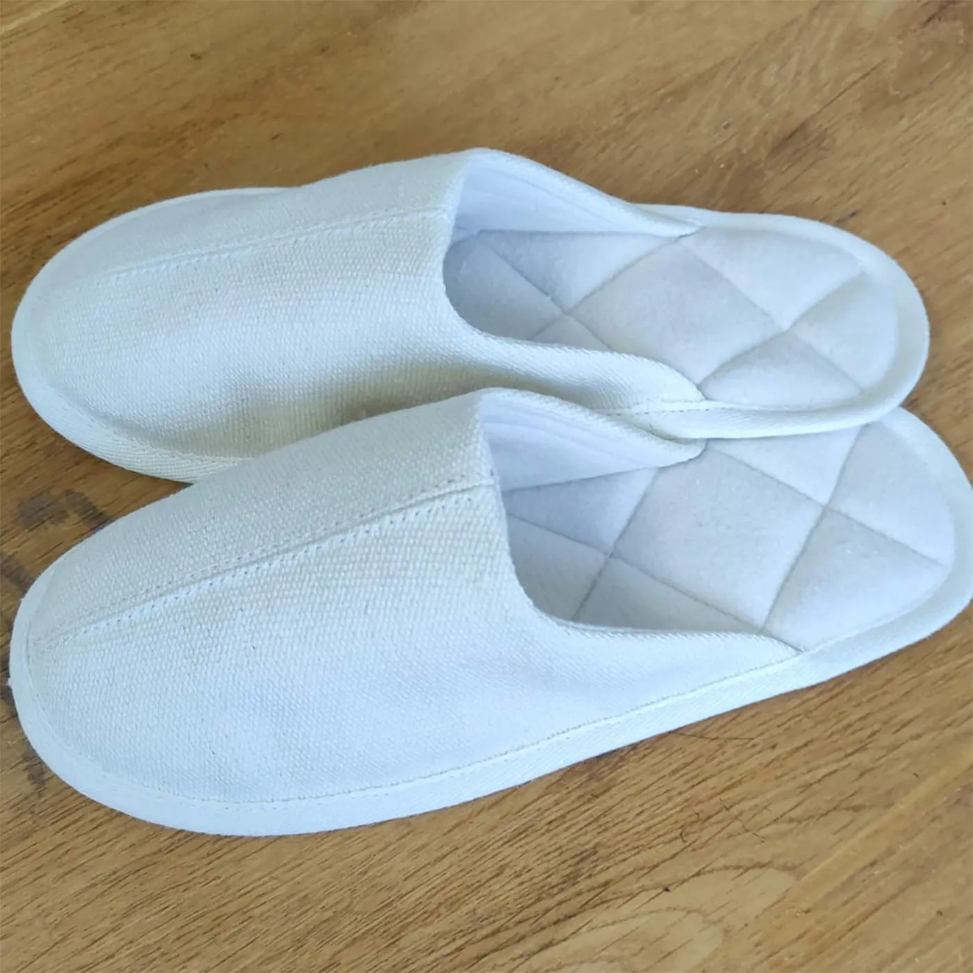 Glue-Free, Elastic-Free, Latex-Free Organic Hemp House Shoes Slippers with 100% Organic Cotton Fleece Lining - Vegan