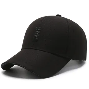 Autumn Middle-aged Unisex Cotton Black Gray Outdoor Sports Baseball Cap