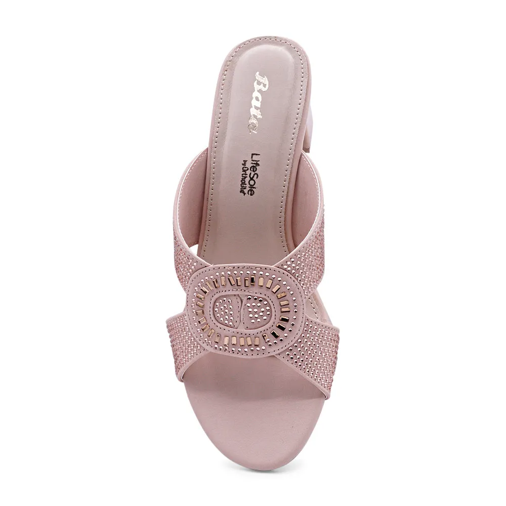 Bata RIANA Low Blocked Slip-On Heel Sandal