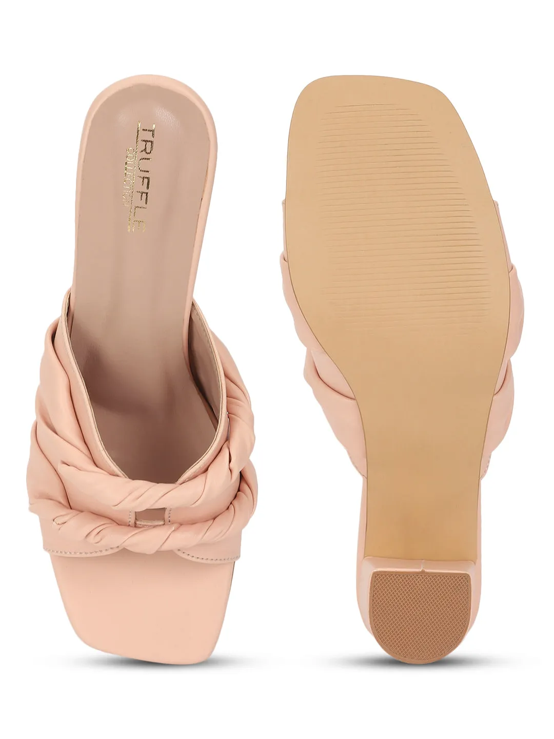 Beige PU Block Mules (TC-KL0001-BEIG)