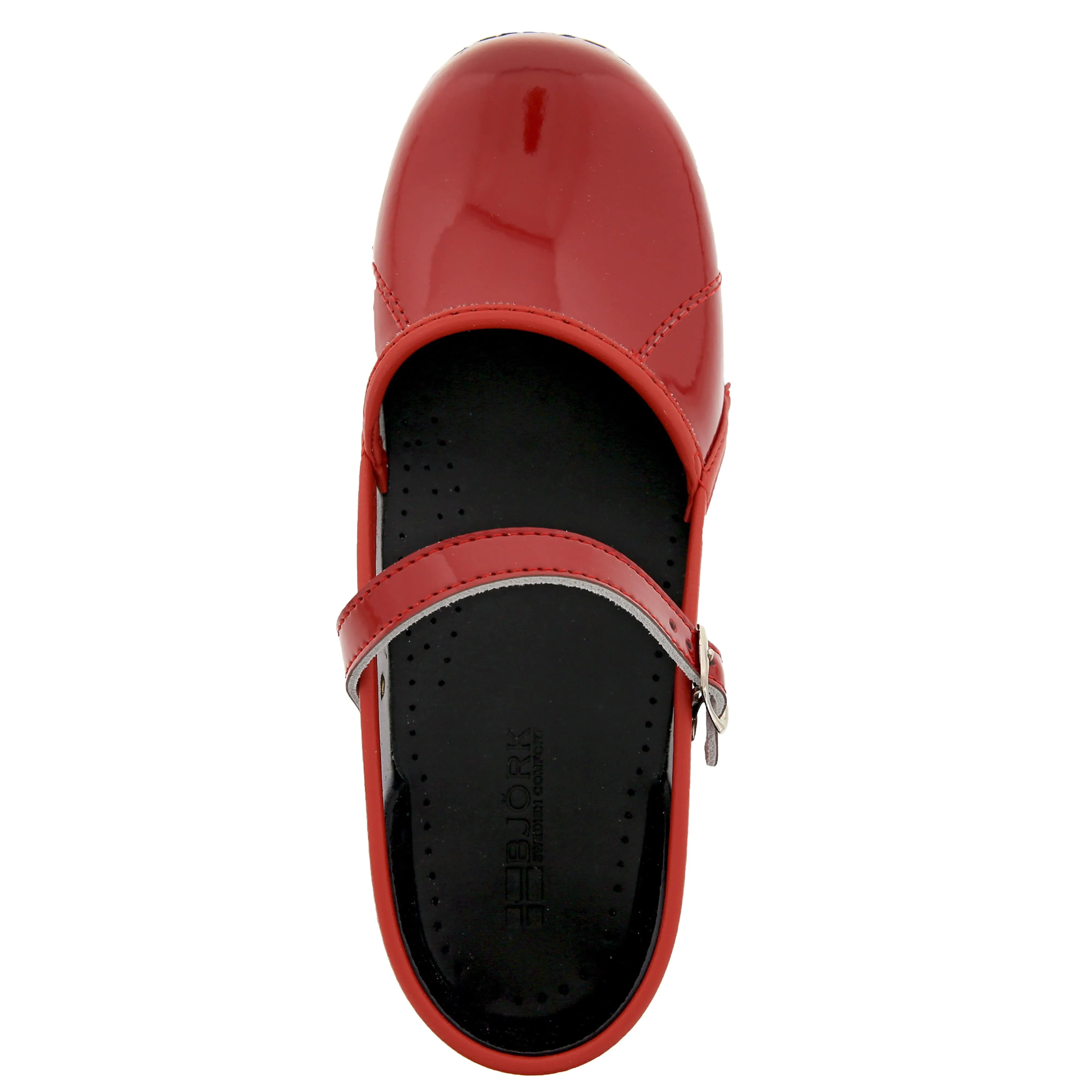 BJORK MARCELLA Mary Jane Red Patent Leather Clogs