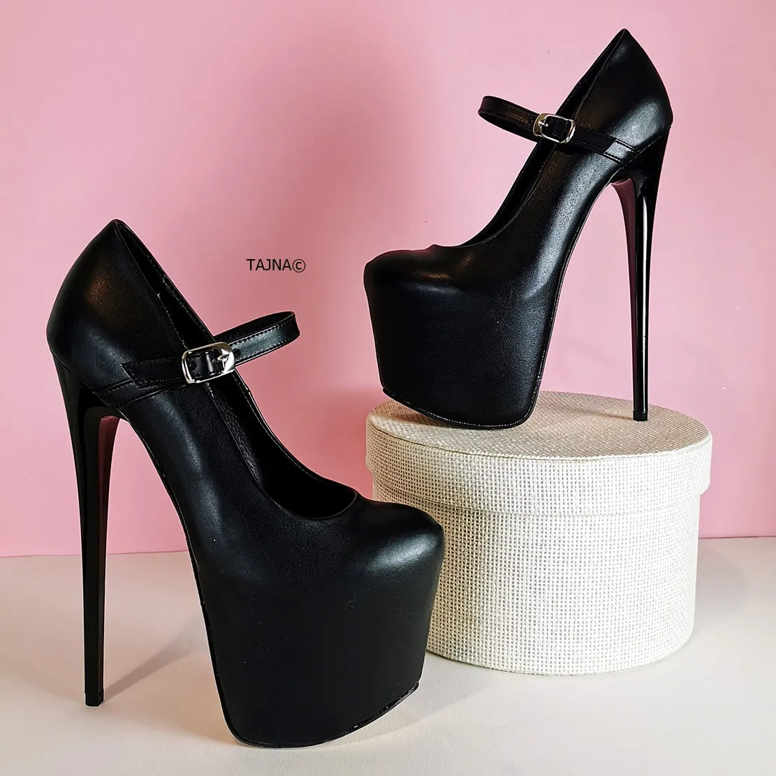 Black Mary Jane High Heels