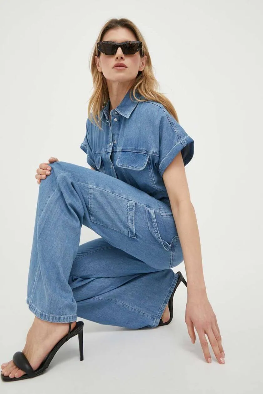 Bleached Tencel Wash Jumpsuit