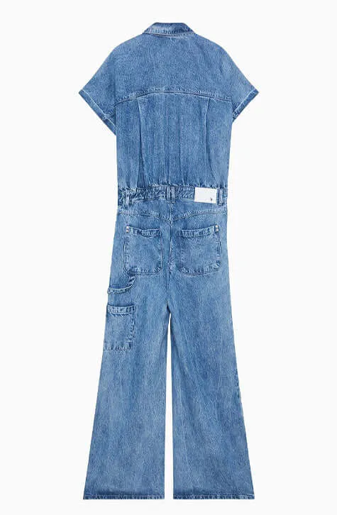 Bleached Tencel Wash Jumpsuit