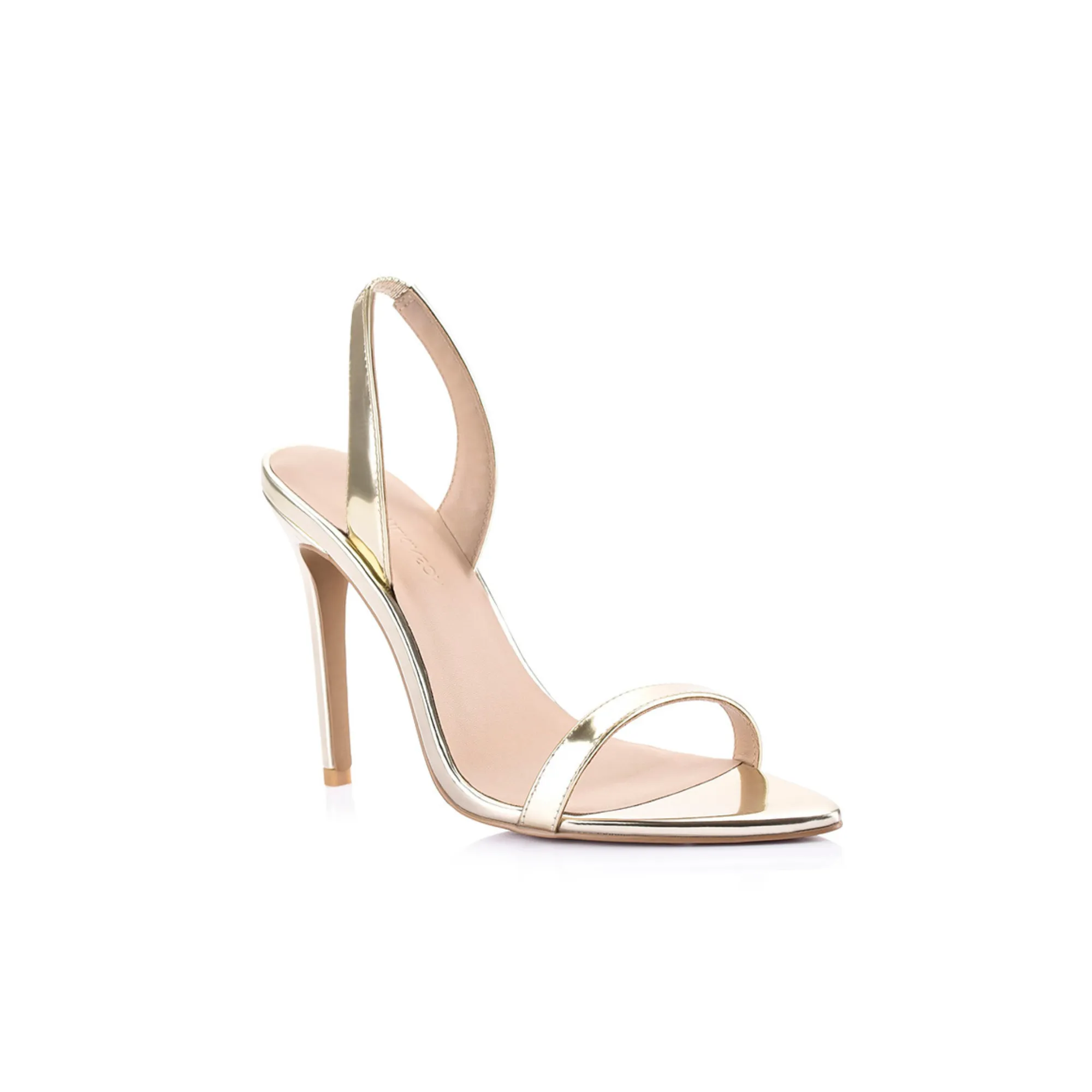 Cassie Sandal Gold Metallic Patent