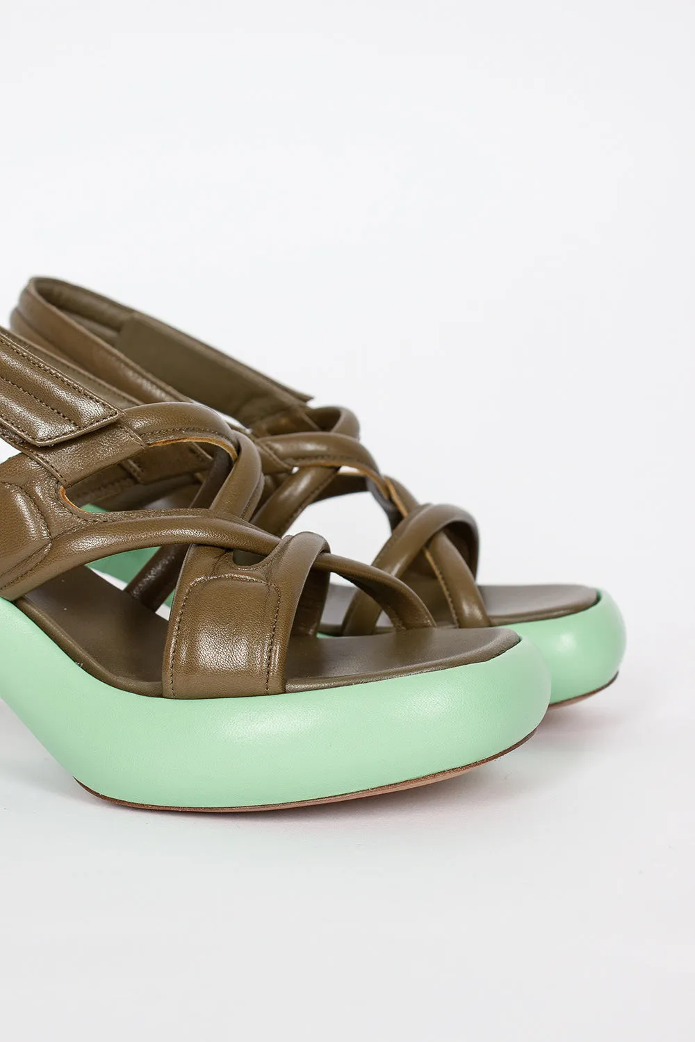 Chunky Sole Heel Green