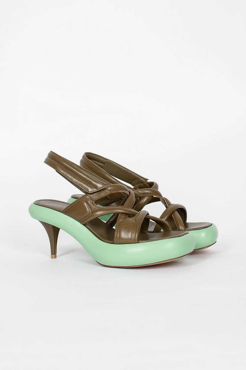 Chunky Sole Heel Green