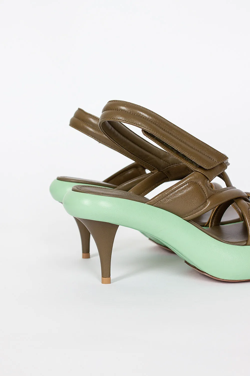 Chunky Sole Heel Green