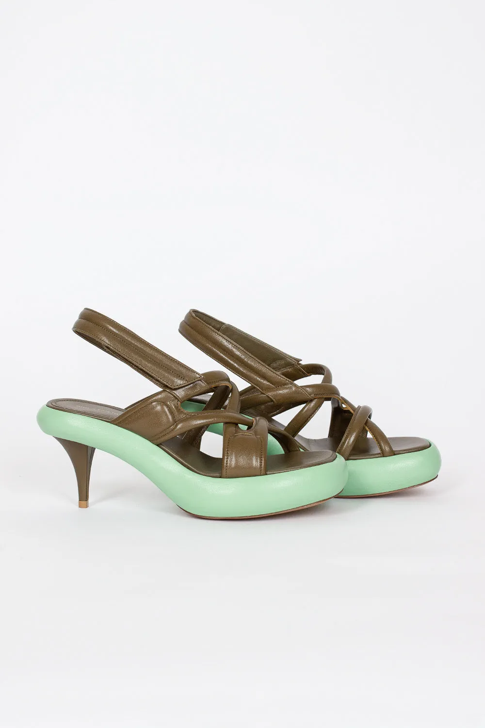 Chunky Sole Heel Green