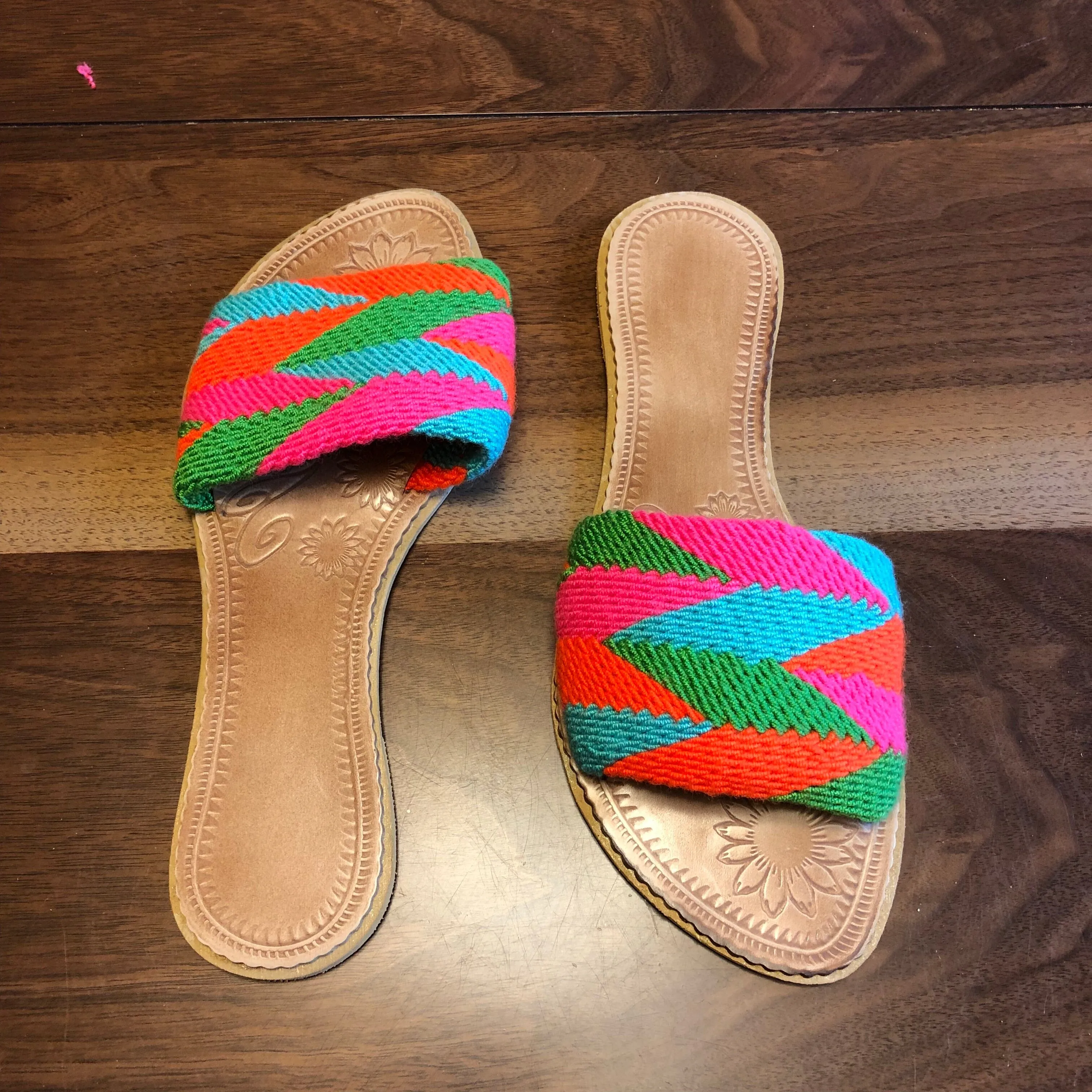 Colorful Handwoven Sandals - Boho Flat Sandals SWF022