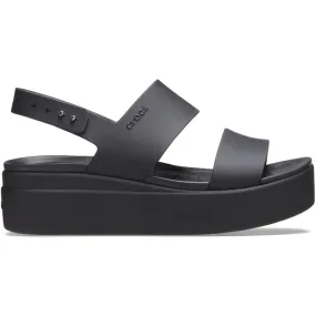 Crocs Womens Brooklyn Low Wedge Sandals - Black