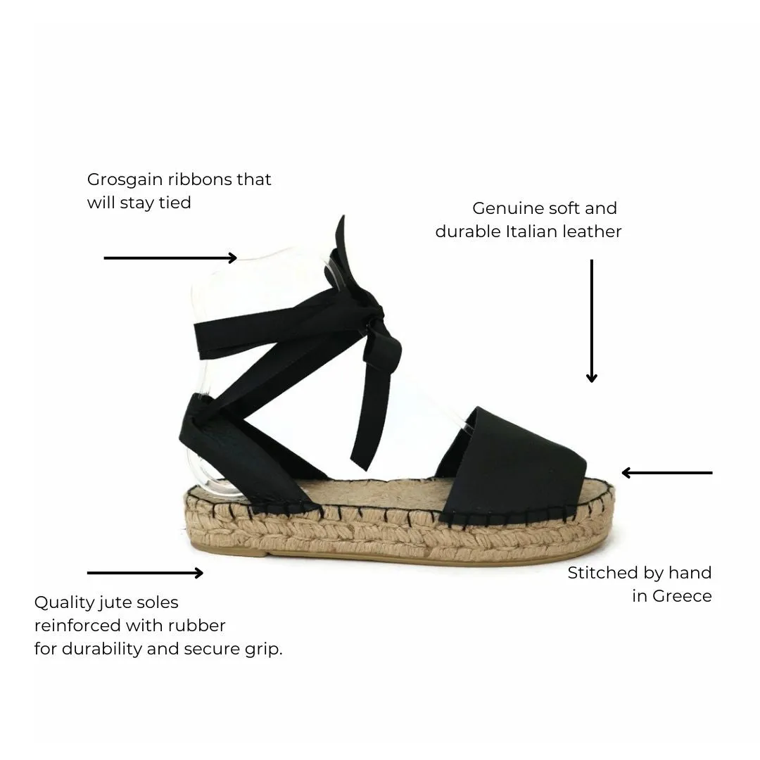 Essential Leather Espadrilles Sandals - Tan - Double Sole