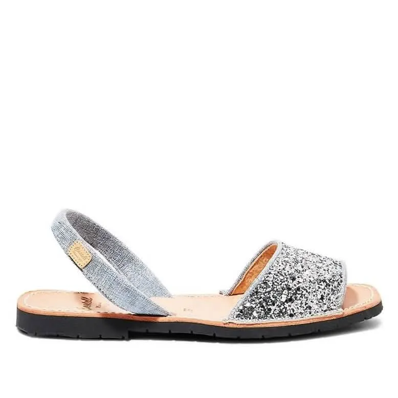 Glitter Leather Menorcan Espadrille For Women - Glam 1821R