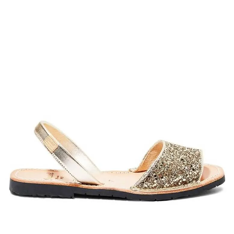 Glitter Leather Menorcan Espadrille For Women - Glam 1821R