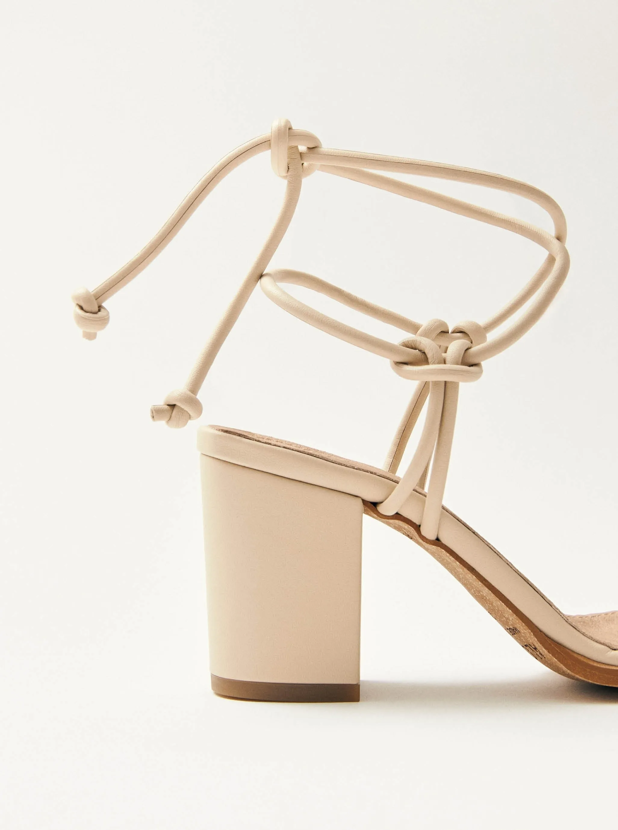 Grace Corn Cream Vegan Leather Sandals