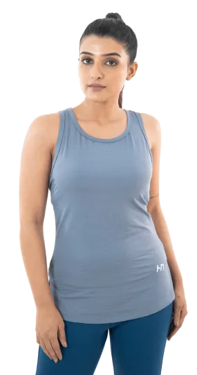 Grey Solid Tank Top