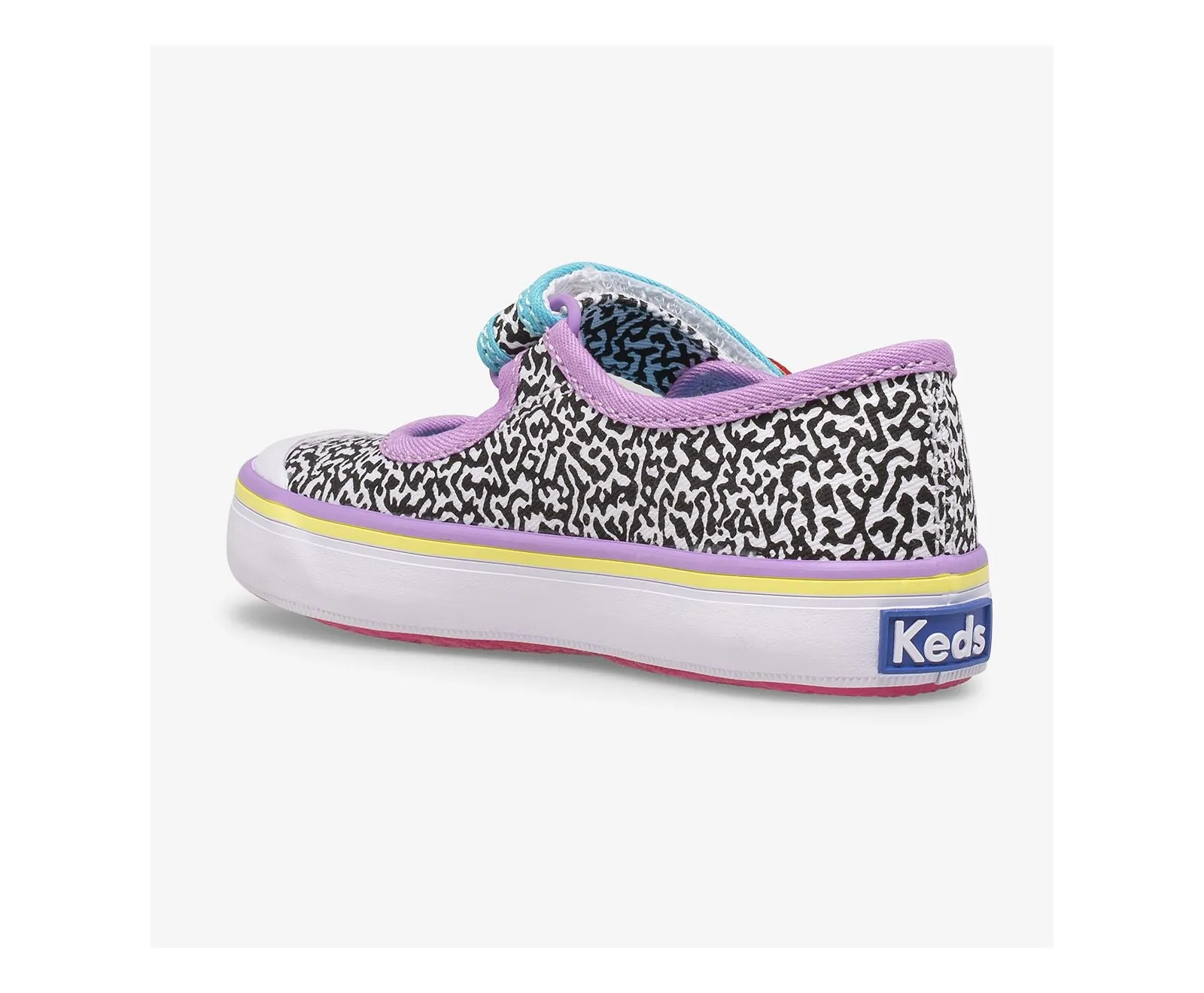 Harper Kid's MJ Canvas Sneaker - Black Print/Neon