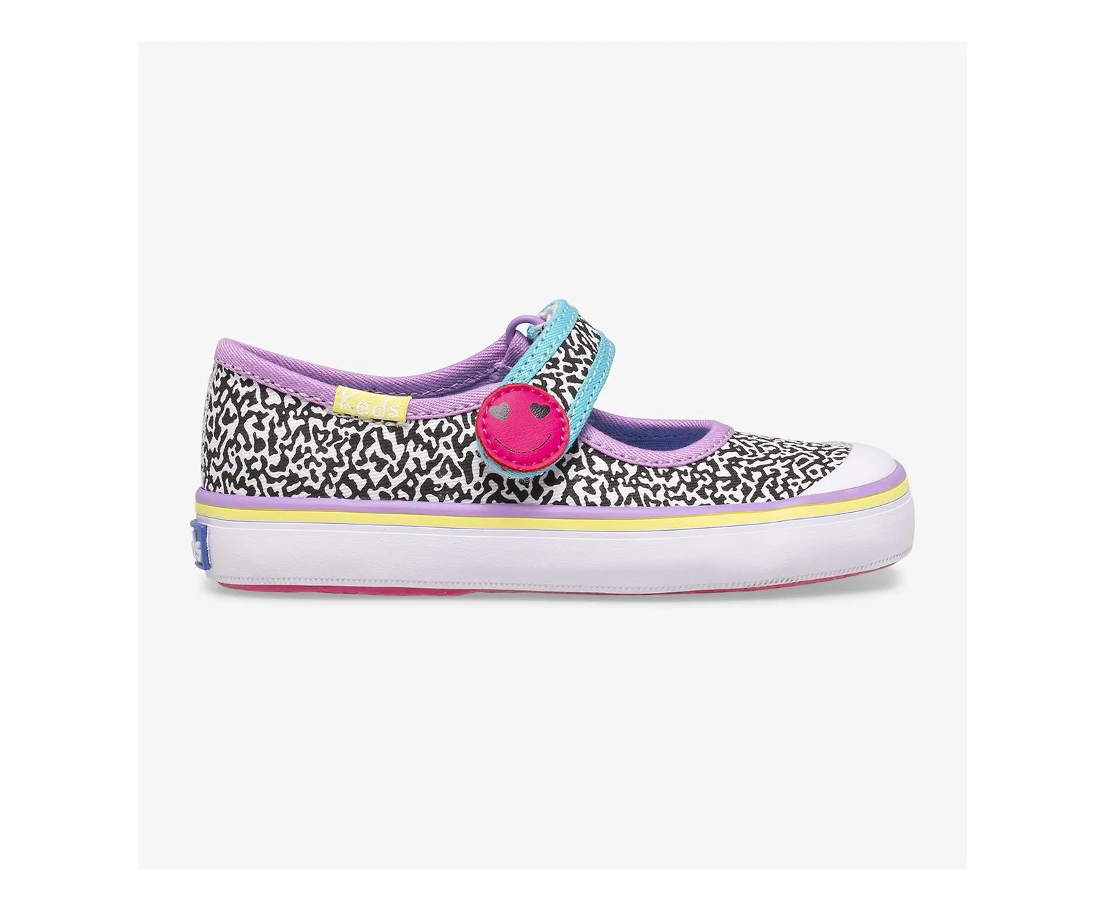 Harper Kid's MJ Canvas Sneaker - Black Print/Neon