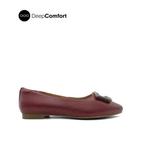 Henriette Ornament Women's Shoes - Burgundy Leather