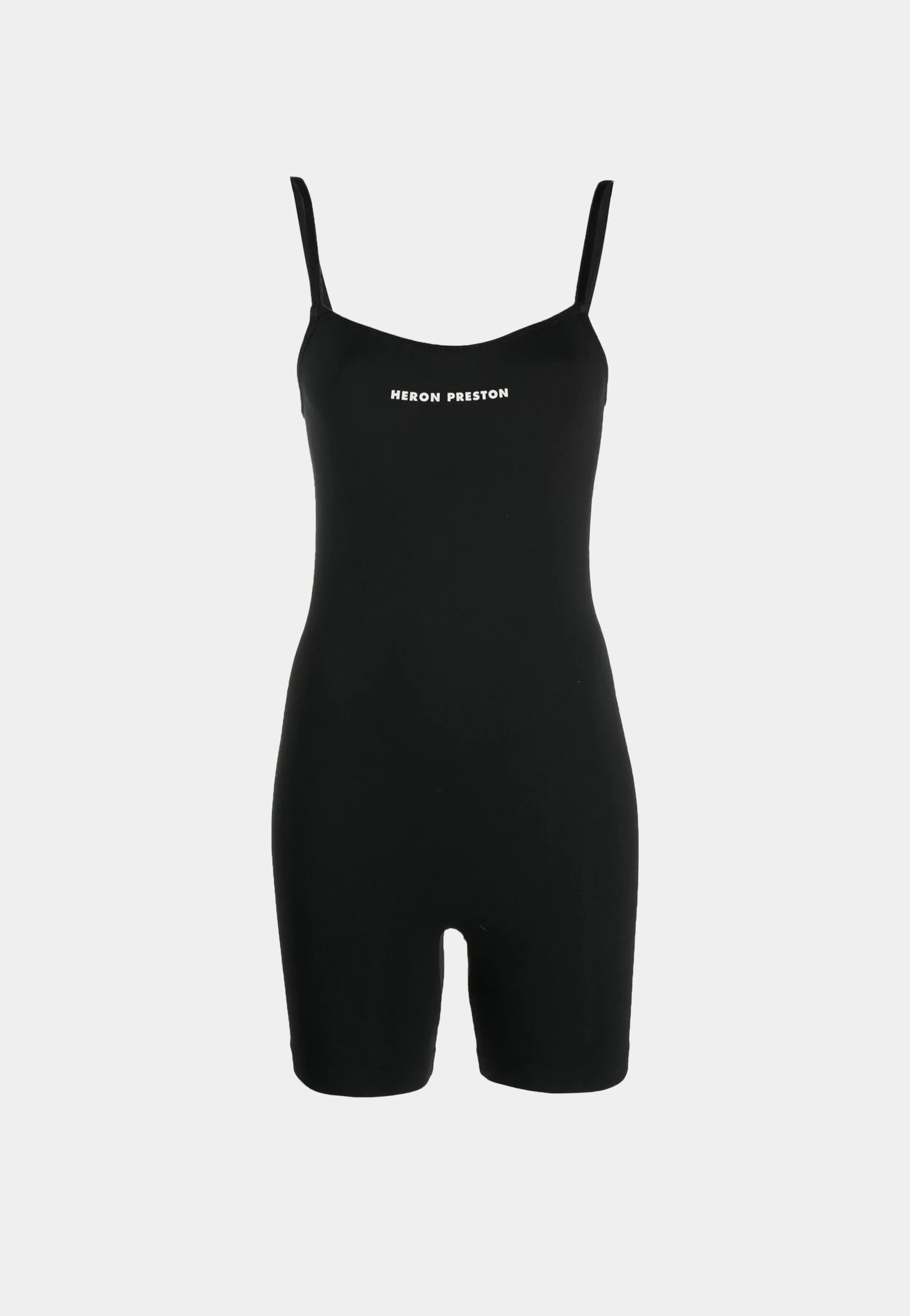 Heron Preston Short Bodysuit Reflective Black White