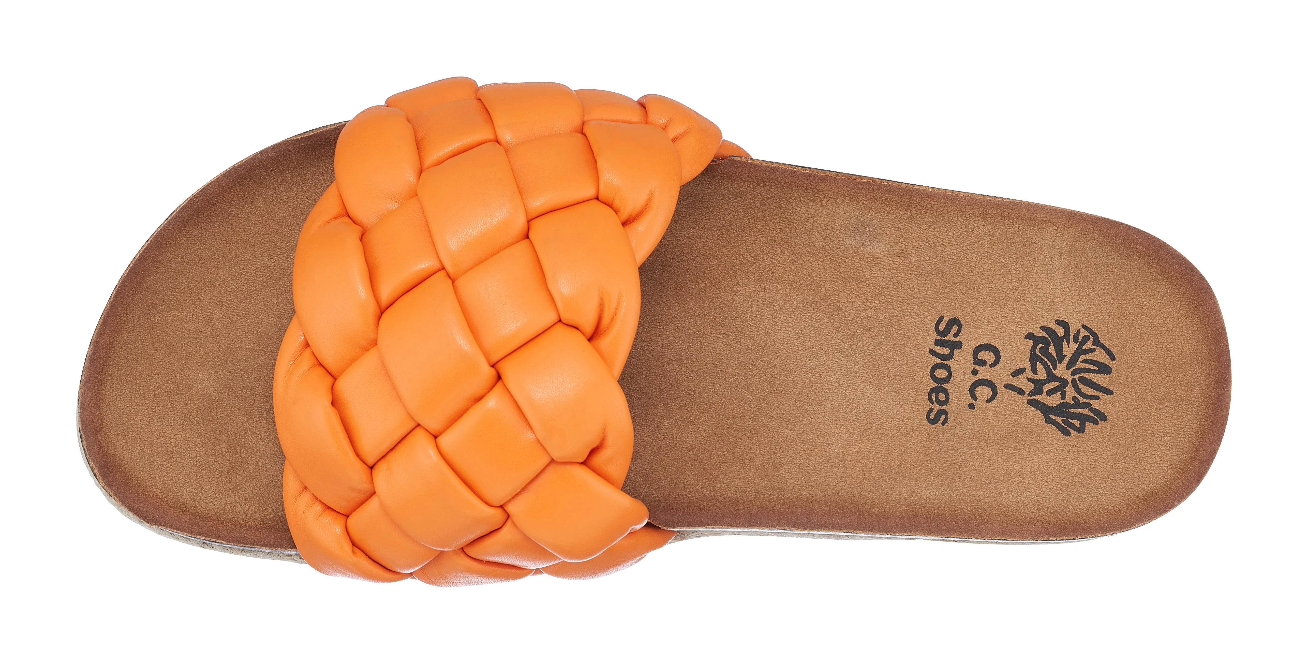 Lesley Orange Footbed Sandals