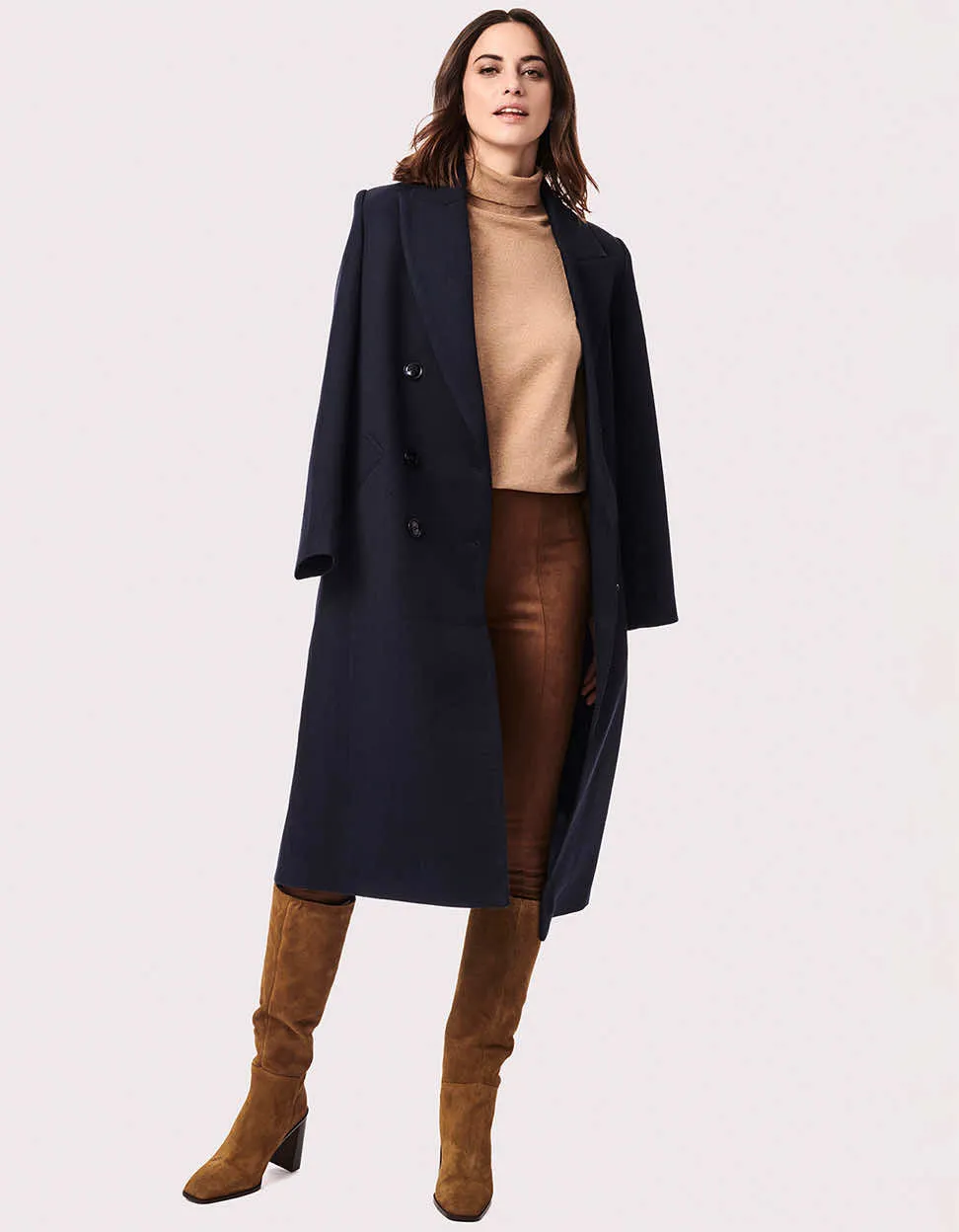 London Long Vegan-Wool Coat