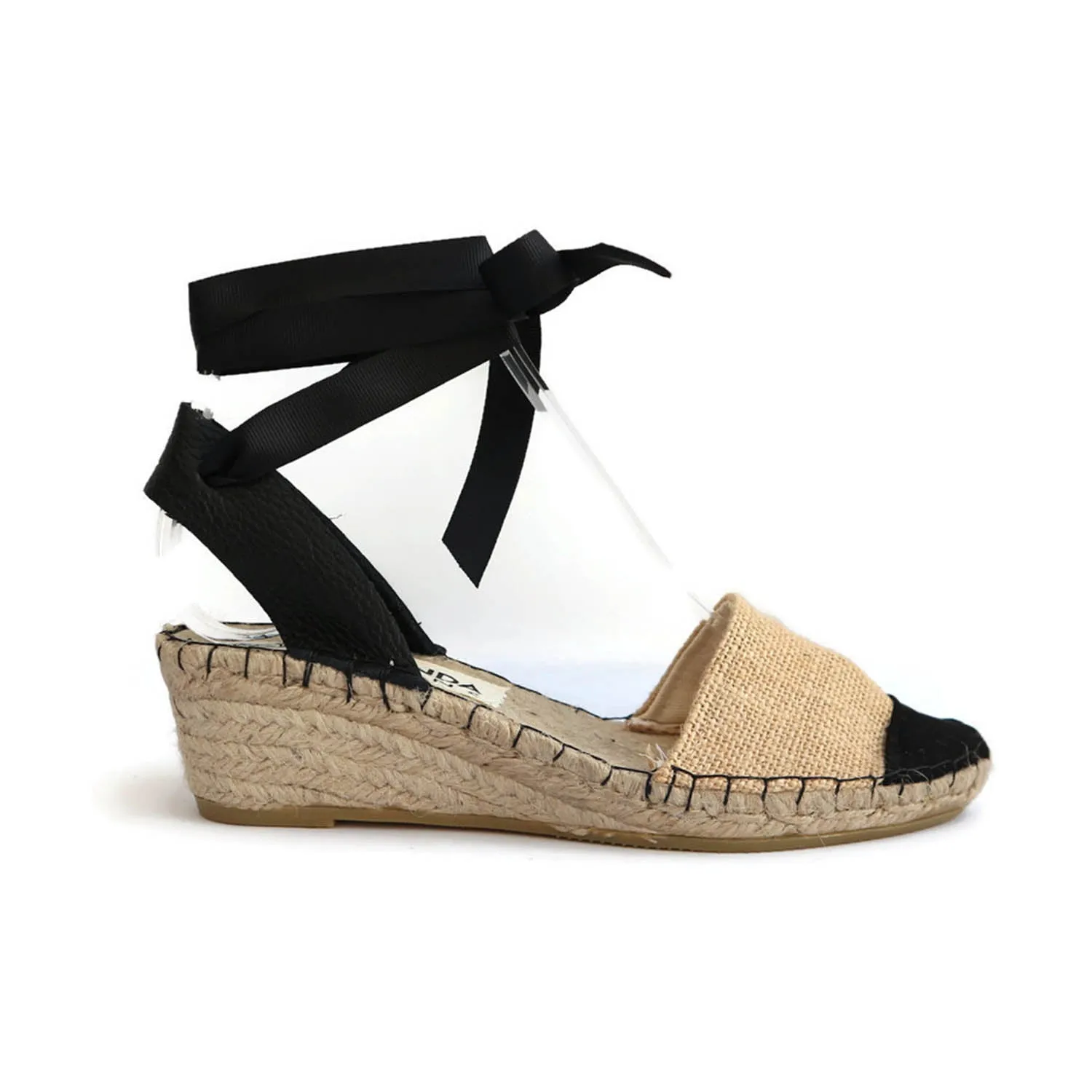 Ma Belle Low Wedge Espadrilles - Beige