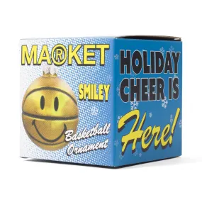 Market Smiley Basketball Ornament "Yellow"