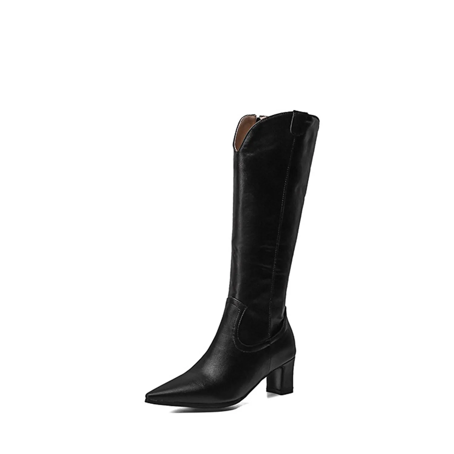 Medium Thick Heel High Boots