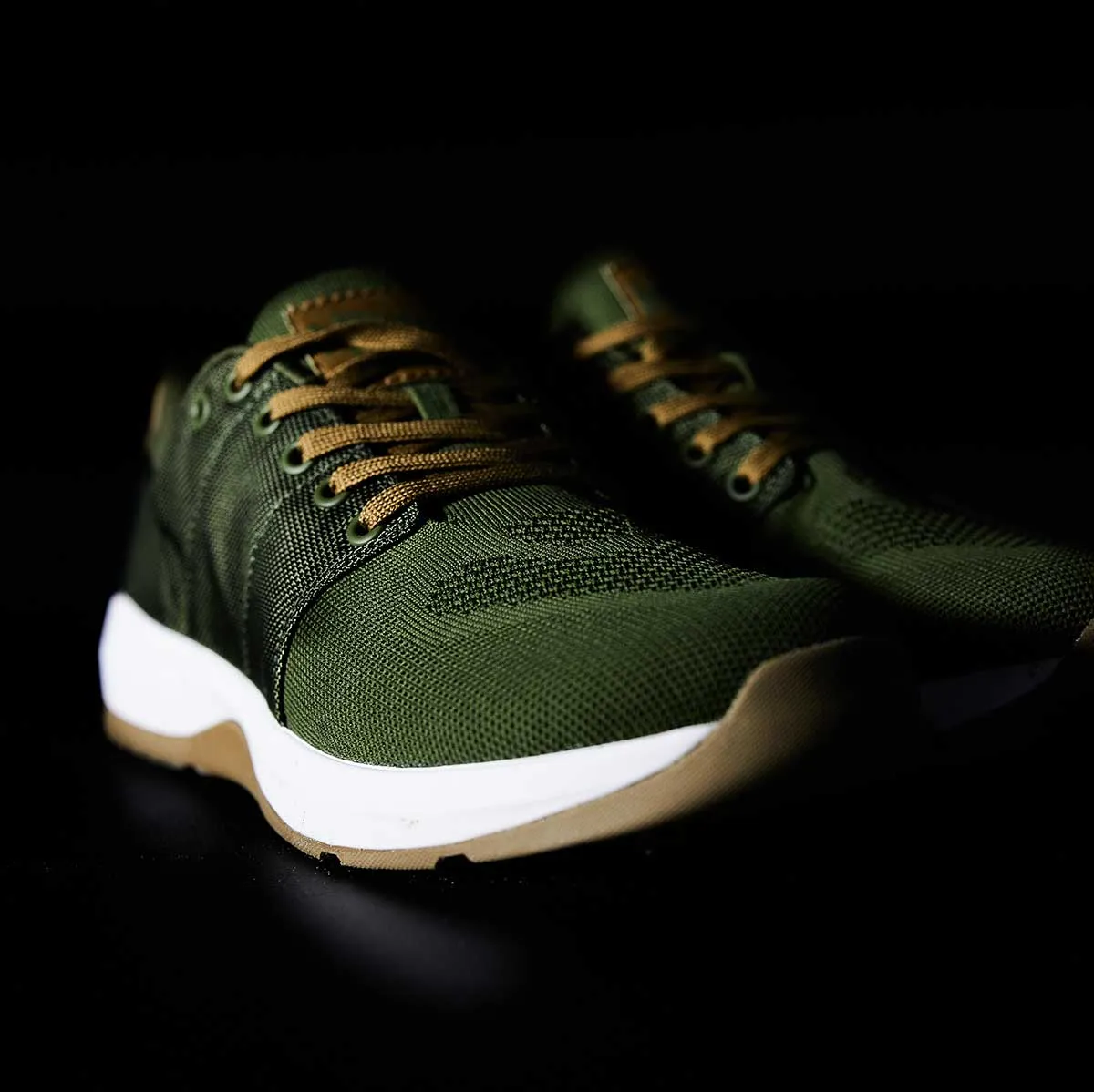 Men's Ballistic Trainers - Green   White   Gum