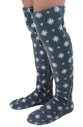 Over The Knee Fleece Socks - Snow