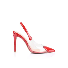 Rhiannon Pump Vinylite & Red Patent