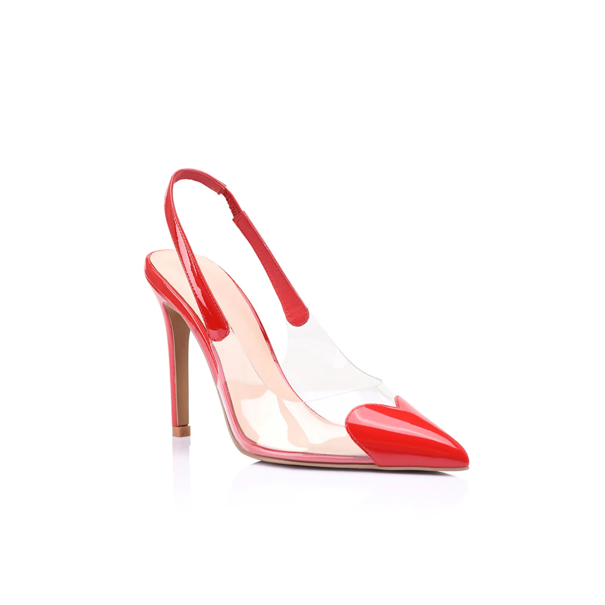 Rhiannon Pump Vinylite & Red Patent