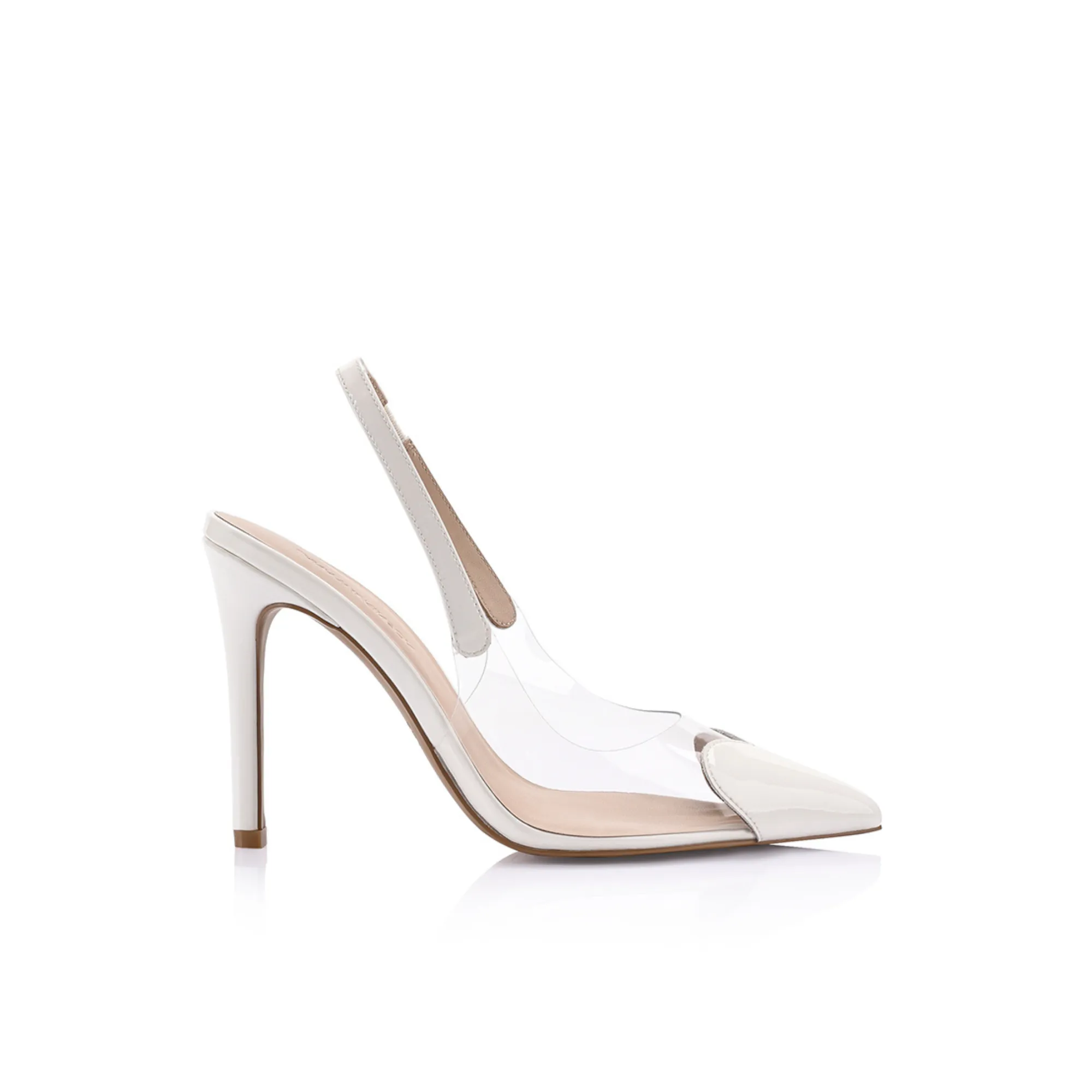 Rhiannon Pump Vinylite & White Patent