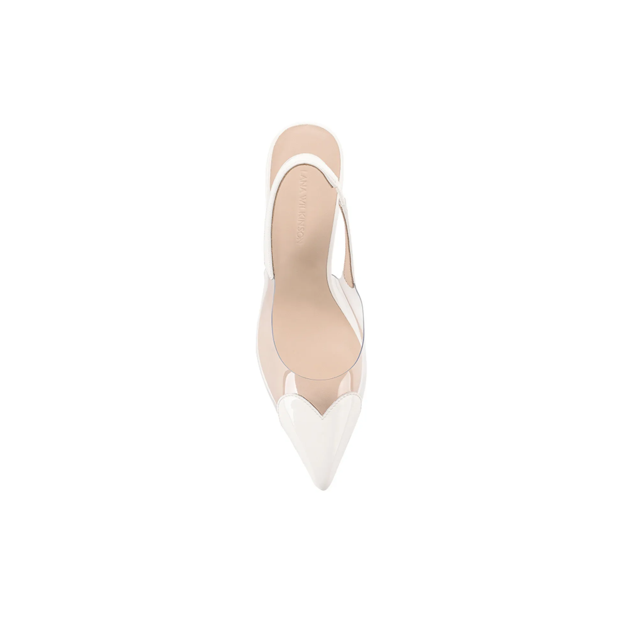 Rhiannon Pump Vinylite & White Patent