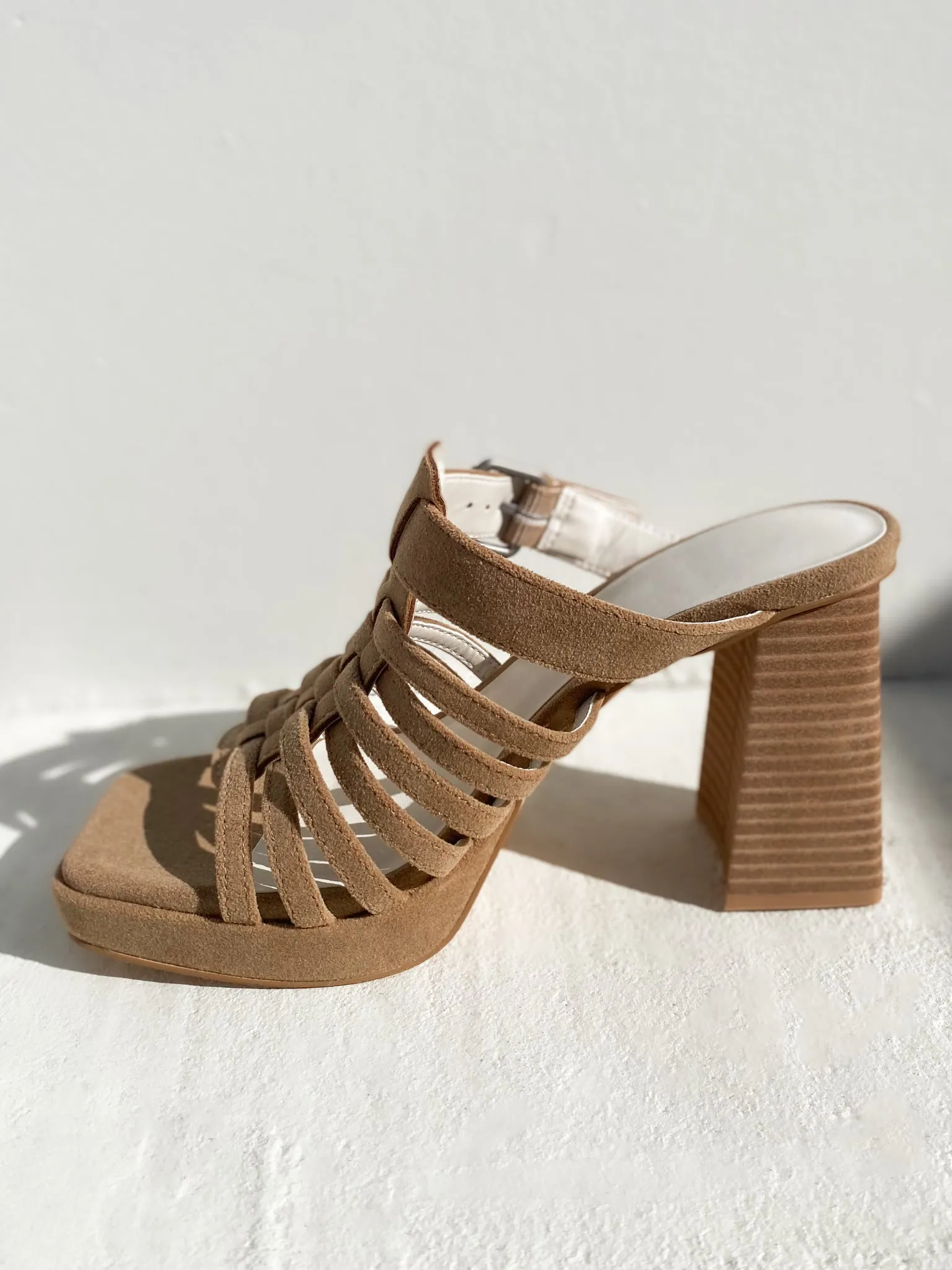 Rome Basket Weave Sandal in Khaki