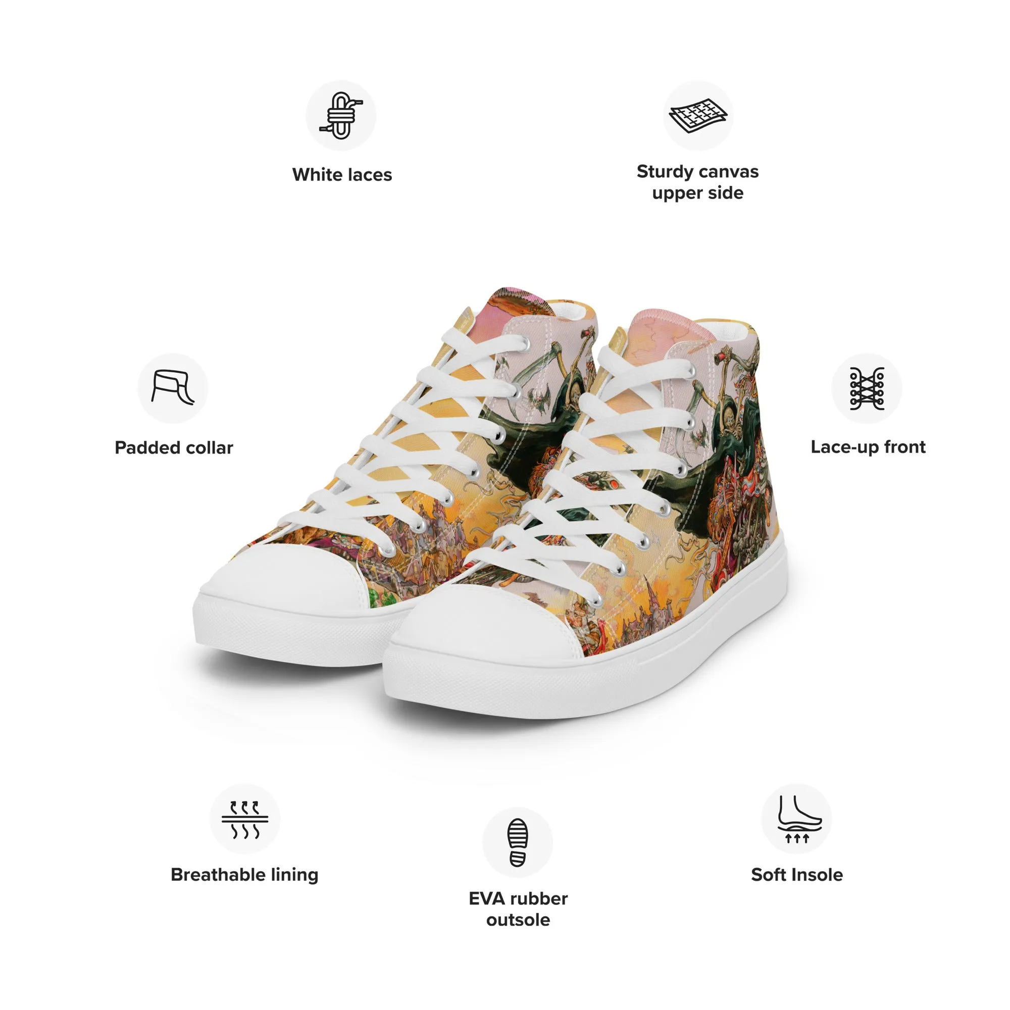 Soul Music Women’s high top canvas shoes - Free Shipping *US SIZES SHOWN! USE CHART!