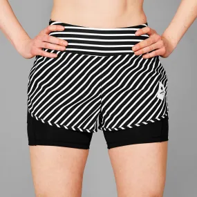 Stripe Pace 2 in 1 Shorts 3''