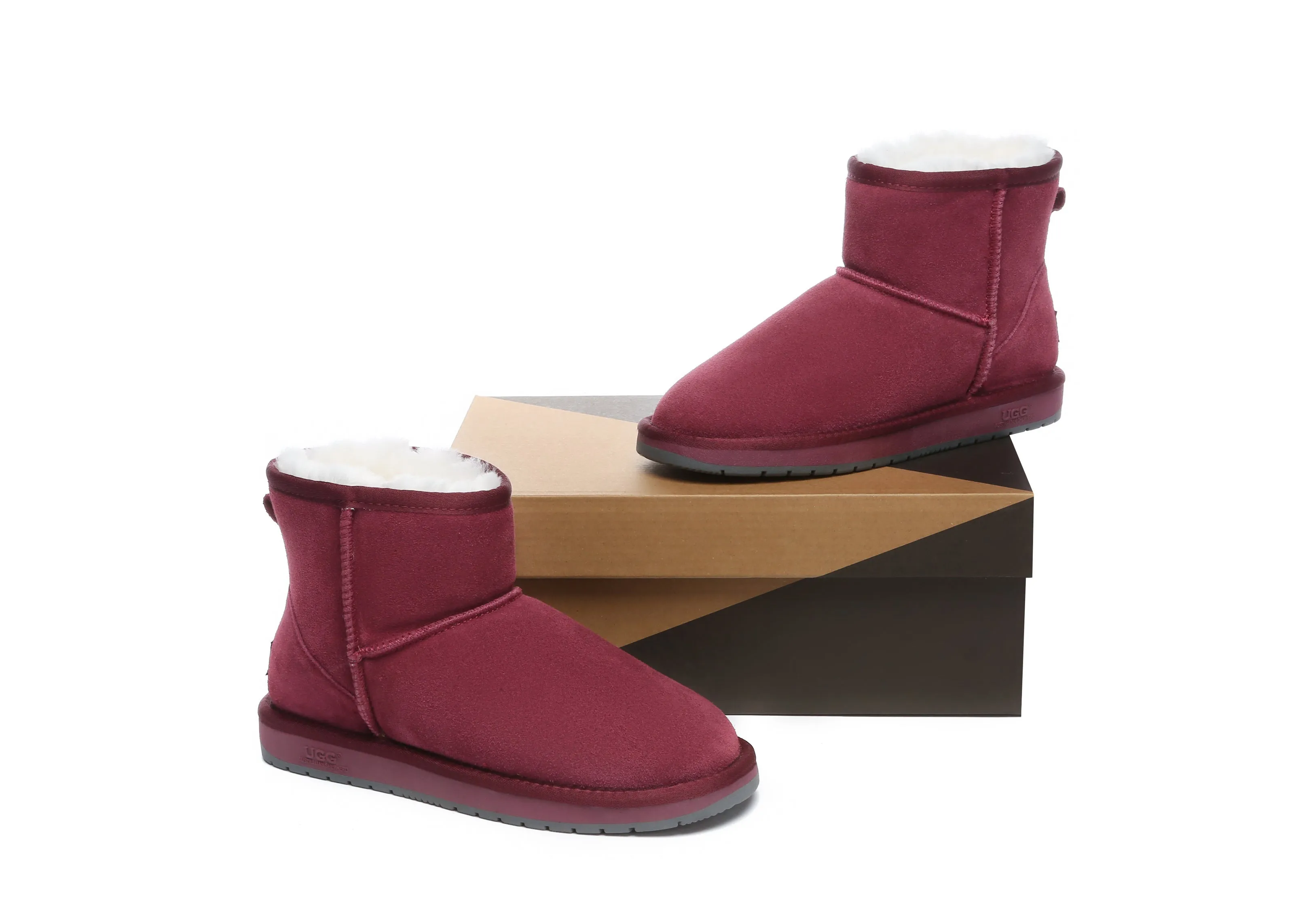 UGG Boots Women Men Sheepskin Wool Suede Mini Classic Boots