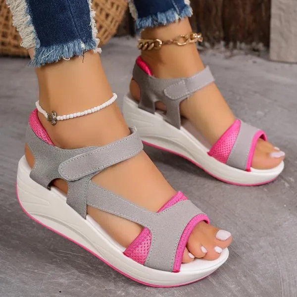 Women's Casual Sports Shoes Velcro Wedge Sandals 70032127S